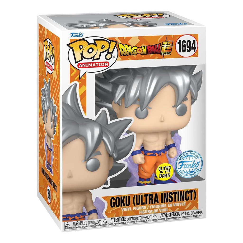 FUNKO POP ANIMATION DRAGON BALL SUPER EXCLUSIVE - GOKU (ULTRA INSTINCT) 1694 - Imagem 4